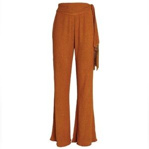 SAVANNAH MORROW Silk-Bamboo Vea Trousers papaya size medium women’s new